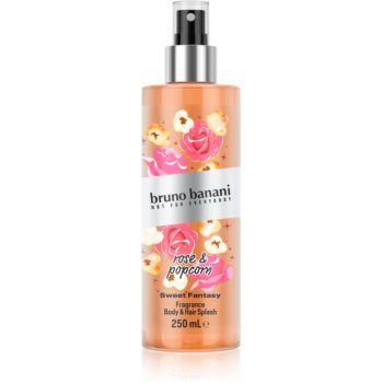 Bruno Banani Sweet Fantasy Rose & Popcorn spray de corp parfumat pentru corp si par