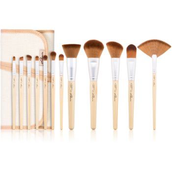 Luvia Cosmetics Bamboo Bamboo’s Root set de pensule cu husă ieftin