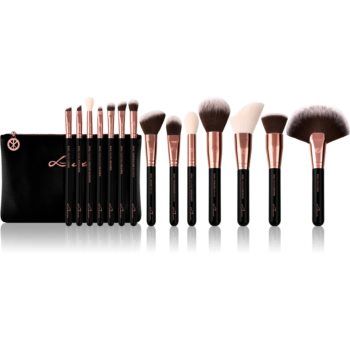 Luvia Cosmetics Essential Brushes Black Diamond set perii machiaj