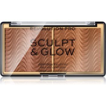 Revolution PRO Sculpt And Glow paletă pentru contur și iluminare