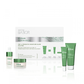 Set luminozitate pentru ten Doctor Babor Cleanformance Pre Probiotic Moisture Glow Routine miniset