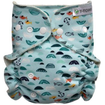 T-TOMI Pant Diaper Changing Set Snaps scutec lavabil tip chiloțel, cu inserție absorbantă