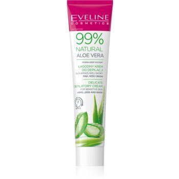 Eveline Cosmetics 99% Natural Aloe Vera crema calmanta pentru indepartarea parului linia inghinala si axile