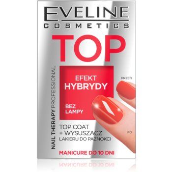 Eveline Cosmetics Nail Therapy Professional top coat pentru unghii, pentru accelerarea uscării ojei