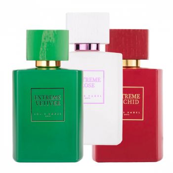Pachet 3 parfumuri, Louis Varel Extreme Orchid, Extreme Rose 100 ml si Extreme Vetiver 100 ml