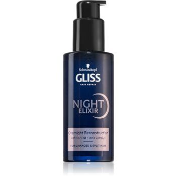 Schwarzkopf Gliss Night Elixir elixir leave-in pentru varfuri despicate la reducere