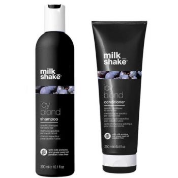 Set pentru par blond, Milk Shake, Icy Blond, Sampon 300ml + Balsam 250ml