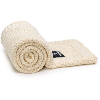 T-TOMI Knitted Blanket Cream pled împletit de firma original