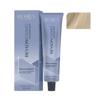 Vopsea Permanenta - Revlon Professional Revlonissimo Colorsmetique Ker-Ha Complex Permanent Hair Color, nuanta 10.1 Lightest Ash Blonde, 60ml ieftina