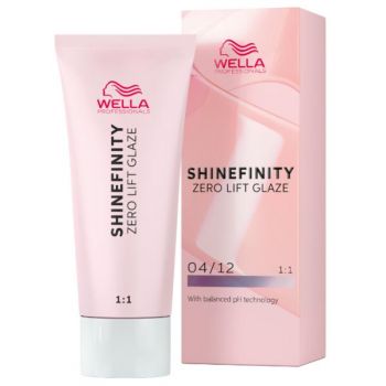 Vopsea Translucida Demipermanenta - Wella Professionals Shinefinity Zero Lift Glaze, nuanta 04/12 Cool Chia, 60 ml