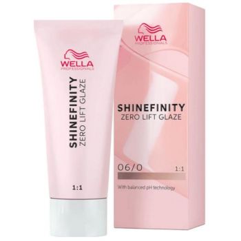 Vopsea Translucida Demipermanenta - Wella Professionals Shinefinity Zero Lift Glaze, nuanta 06/0 Natural Brandy, 60 ml