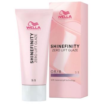 Vopsea Translucida Demipermanenta - Wella Professionals Shinefinity Zero Lift Glaze, nuanta 08/8 Blue Pearl, 60 ml