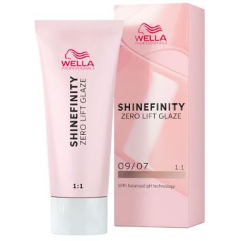Vopsea Translucida Demipermanenta - Wella Professionals Shinefinity Zero Lift Glaze, nuanta 09/07 Beige Sand, 60 ml