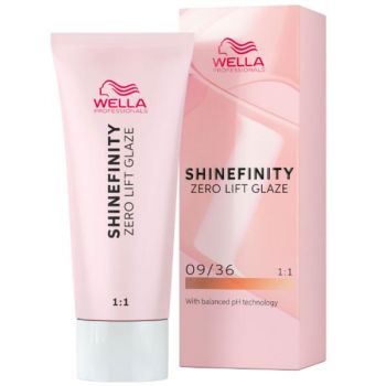 Vopsea Translucida Demipermanenta - Wella Professionals Shinefinity Zero Lift Glaze, nuanta 09/36 Vanilla Glaze, 60 ml