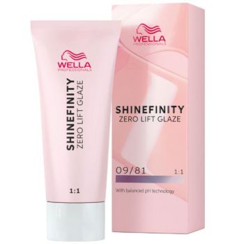 Vopsea Translucida Demipermanenta - Wella Professionals Shinefinity Zero Lift Glaze, nuanta 09/81 Platinum Opal, 60 ml
