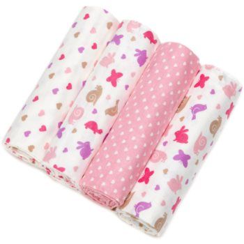 T-TOMI Cloth Diapers Pink snails scutece textile
