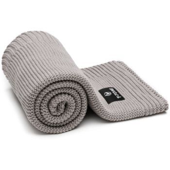 T-TOMI Knitted Blanket Grey Waves pled împletit la reducere