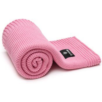 T-TOMI Knitted Blanket Pink Waves pled împletit la reducere