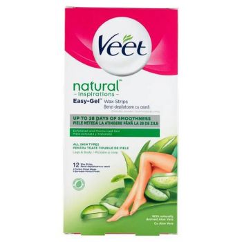 Benzi depilatoare cu ceara rece, 12 bucati, Veet