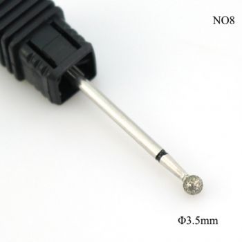 Bit diamantat pentru cuticule biluta negru 3.5mm. - Cf-35