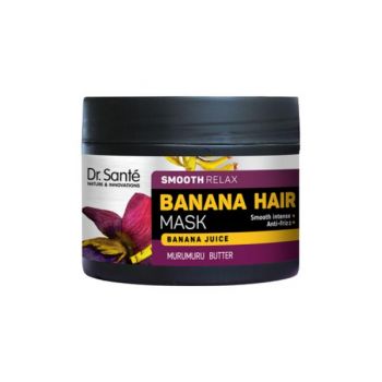 Masca Antistatica si de Netezire Intensa cu Banane si Unt de Murumuru Dr. Sante Smooth Relax Banana Hair Mask, 300 ml la reducere
