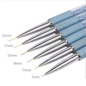 Pensula pictura maner cristale si capac Blue 9mm. - PD-9M