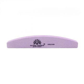 Pila buffer unghii, Global Fashion, 180/240, Violet