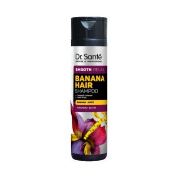 Sampon Antistatic si Netezire Intensa cu Banane si Unt de Murumuru Dr. Sante Smooth Relax Banana Hair Shampoo, 250 ml