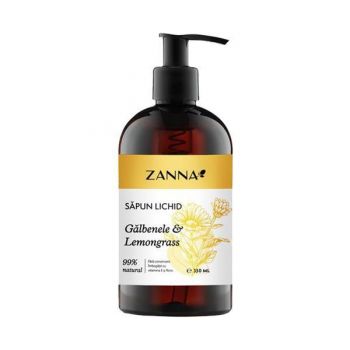 Sapun Lichid cu Galbenele si Lemongrass Zanna, 330 ml