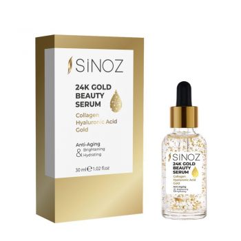 Ser Facial Revigorant cu Colagen, Acid Hialuronic si Aur 24K