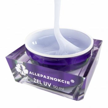 Gel UV Constructie- JELLY PEARL WHITE GLITTER 50 ml Allepaznokcie