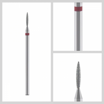 Bit Diamantat Cuticula FLACARA ROSU CF-10 - CF-10