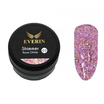 Gel color Shimmer Rose Glitter Everin 5ml- 02 - SRG-02 - Everin.ro
