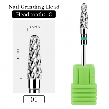 Capat de freza carbid pentru gel si under refill verde CF-77 - CF-79