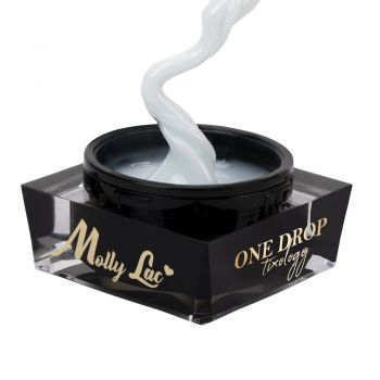 Gel UV Constructie Molly Lac ONE DROP Silky White- Alb laptos 50gr - JPS50