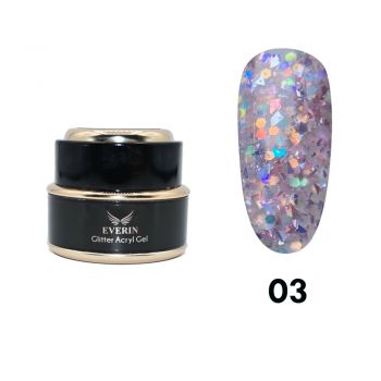 Glitter Acryl Gel Everin 15ml- 03 - GACY-01