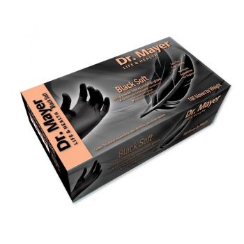 Manusi nitrile Dr. Mayer cutie 100 buc. marime M- soft negru - MDMICE-S
