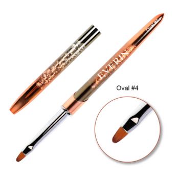 Pensula pentru gel limba de pisica nr 4 Everin- KPS-4 - KPS-4 - Everin.ro