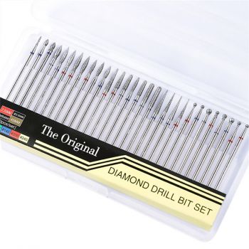 Set 30 capete de freza diamantate pentru cuticula - 15XF
