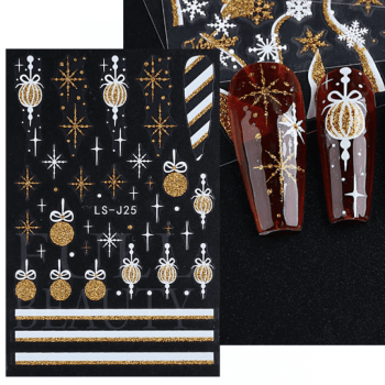 Sticker decor unghii 3D model iarna/Craciun LS-J25 - LS-J25 - Everin.ro