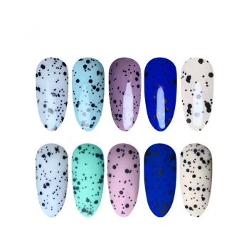 Top Coat- Black Dots Everin 15ml - TC-GL