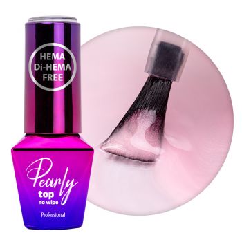 Top Coat Pearly Molly Lac fara HEMA- DaisyPink 10gr - PEF-DP - Everin.ro