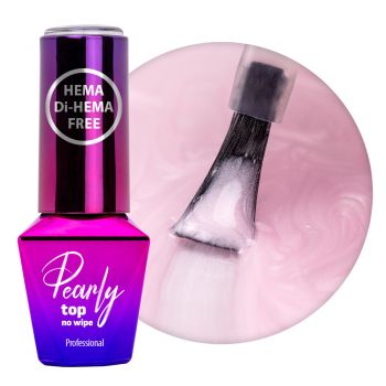 Top Coat Pearly Molly Lac fara HEMA- DaisySilver 10gr - PEF-DS - Everin.ro de firma original