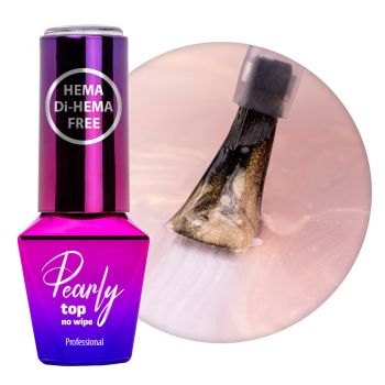 Top Coat Pearly Molly Lac fara HEMA- SepiGold 10gr - PEF-SG - Everin.ro