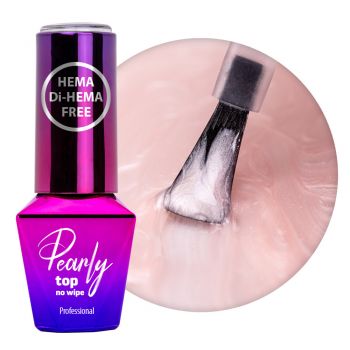 Top Coat Pearly Molly Lac fara HEMA- SepiSilver 10gr - PEF-SS - Everin.ro