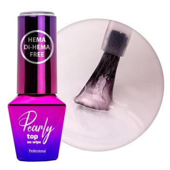 Top Coat Pearly Molly Lac fara HEMA- WhitiGold 10gr - PEF-WG - Everin.ro de firma original