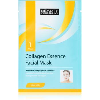 Beauty Formulas Clear Skin Collagen Essence masca de colagen cu efect revitalizant