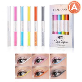 Eyeliner colorat 2 in 1 Handaiyan A, Set 6 buc la reducere