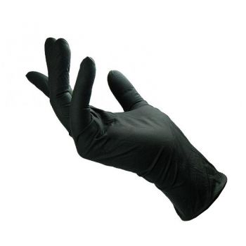 Mănuși din nitril Negru - Marime L - 100 buc