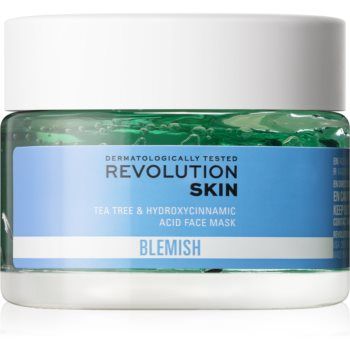 Revolution Skincare Blemish Tea Tree & Hydroxycinnamic Acid masca -efect calmant pentru tenul gras, predispus la acnee